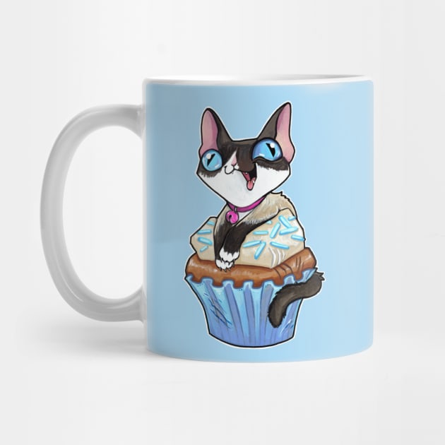 Siamese kitty cupcake by BiancaRomanStumpff